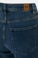 Flare Wide Leg Fit Koyu İndigo Kadın Jean Pantolon