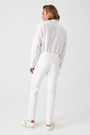 TIM Slim Tapered Fit Beyaz Erkek Jean Pantolon