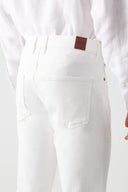 TIM Slim Tapered Fit Beyaz Erkek Jean Pantolon