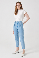 WILMA Slouchy Fit Açık İndigo Kadın Jean Pantolon