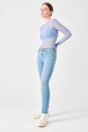 NELLY Skinny Fit Baby Blue Açık İndigo Kadın Jean Pantolon