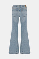 Twisted Flare Fit Açık İndigo Kadın Jean Pantolon