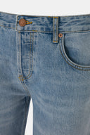 Relaxed Straight Fit Açık İndigo Kadın Jean Pantolon