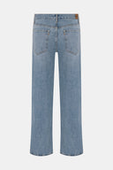 Relaxed Straight Fit Açık İndigo Kadın Jean Pantolon