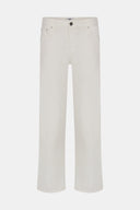Relaxed Straight Fit Beyaz Kadın Jean Pantolon