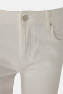 Relaxed Straight Fit Beyaz Kadın Jean Pantolon
