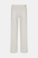 Relaxed Straight Fit Beyaz Kadın Jean Pantolon
