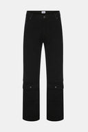 LEON Regular Fit Kapitone Siyah Erkek Jean Pantolon