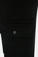 LEON Regular Fit Kapitone Siyah Erkek Jean Pantolon