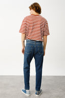 AXEL Loose Tapered Fit Bağcıklı Koyu İndigo Erkek Jean Jogger