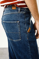 AXEL Loose Tapered Fit Bağcıklı Koyu İndigo Erkek Jean Jogger