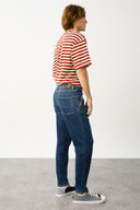 AXEL Loose Tapered Fit Bağcıklı Koyu İndigo Erkek Jean Jogger
