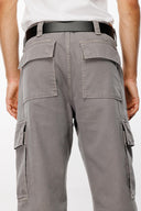 BORRIS Cargo Fit Adaçayı Gri Utility Erkek Jean Pantolon