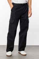 BORRIS Cargo Fit Siyah Utility Erkek Jean Pantolon