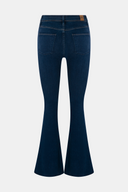 BRIDGETTE Skinny Flare Fit Koyu İndigo Çıtçıt Paça Kadın Jean Pantolon