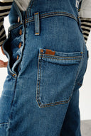 CONROY Regular Tapered Fit Orta İndigo Erkek Jean Salopet Tulum