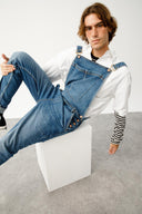 CONROY Regular Tapered Fit Orta İndigo Erkek Jean Salopet Tulum
