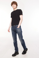 CORK Regular Slim Fit Gri - Mavi Erkek Jean Pantolon