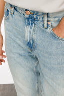 Slim Relaxed Fit Düz Paça Açık İndigo Erkek Jean Pantolon