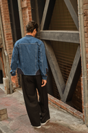 DOJA Bomber Slim Fit Orta İndigo Erkek Ceket
