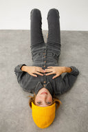 ELISA Slim Fit Worker Stil Gri Kadın Jean Tulum