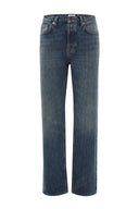 FARON Loose Straight Fit Orta İndigo Erkek Jean Pantolon