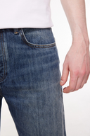 FARON Loose Straight Fit Orta İndigo Erkek Jean Pantolon
