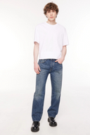 FARON Loose Straight Fit Orta İndigo Erkek Jean Pantolon