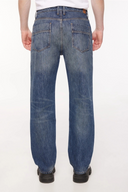 FARON Loose Straight Fit Orta İndigo Erkek Jean Pantolon