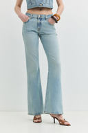 Slim Flare Fit Açık İndigo Kadın Jean Pantolon