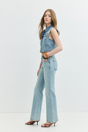 Slim Flare Fit Açık İndigo Kadın Jean Pantolon