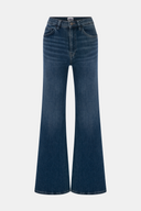 Flare Wide Leg Fit Koyu İndigo Kadın Jean Pantolon