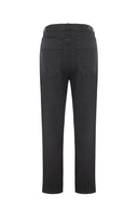 ISSA Slim Fit Kaplamalı Siyah Kadın Jean Pantolon
