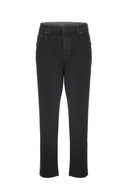 ISSA Slim Fit Kaplamalı Siyah Kadın Jean Pantolon