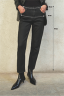 ISSA Slim Fit Kaplamalı Siyah Kadın Jean Pantolon