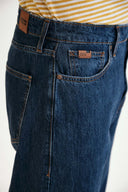 JAKE Loose Tapered Fit Koyu İndigo Erkek Jean Pantolon