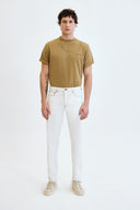 JAKE Loose Tapered Fit Ekru Erkek Jean Pantolon