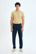 JAKE Loose Tapered Fit Koyu İndigo Erkek Jean Pantolon