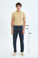 JAKE Loose Tapered Fit Koyu İndigo Erkek Jean Pantolon