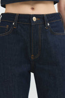 JILL Barrel Fit Rinse Koyu İndigo Kadın Jean Pantolon