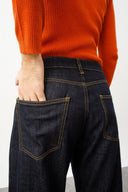 JOSH Loose Tapered Fit Rinse Koyu İndigo Erkek Jean Pantolon