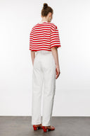 KAREN Straight Fit Beyaz Kadın Jean Pantolon