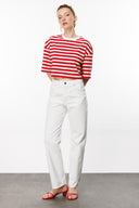 KAREN Straight Fit Beyaz Kadın Jean Pantolon