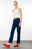 KAREN Straight Fit Lacivert Kadın Jean Pantolon
