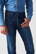 KARL Slim Tapered Fit Koyu İndigo Erkek Jean Pantolon