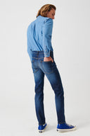 KARL Slim Tapered Fit Koyu İndigo Erkek Jean Pantolon