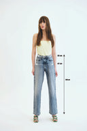 KARLA Straight Fit Açık İndigo Kadın Jean Pantolon