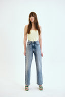 KARLA Straight Fit Açık İndigo Kadın Jean Pantolon
