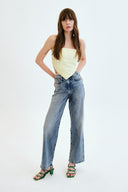 KARLA Straight Fit Açık İndigo Kadın Jean Pantolon