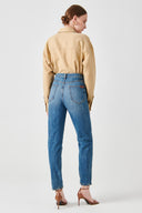 KELLY Mom Fit Vintage Açık İndigo Kadın Jean Pantolon